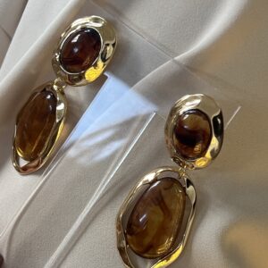 amber drop earrings